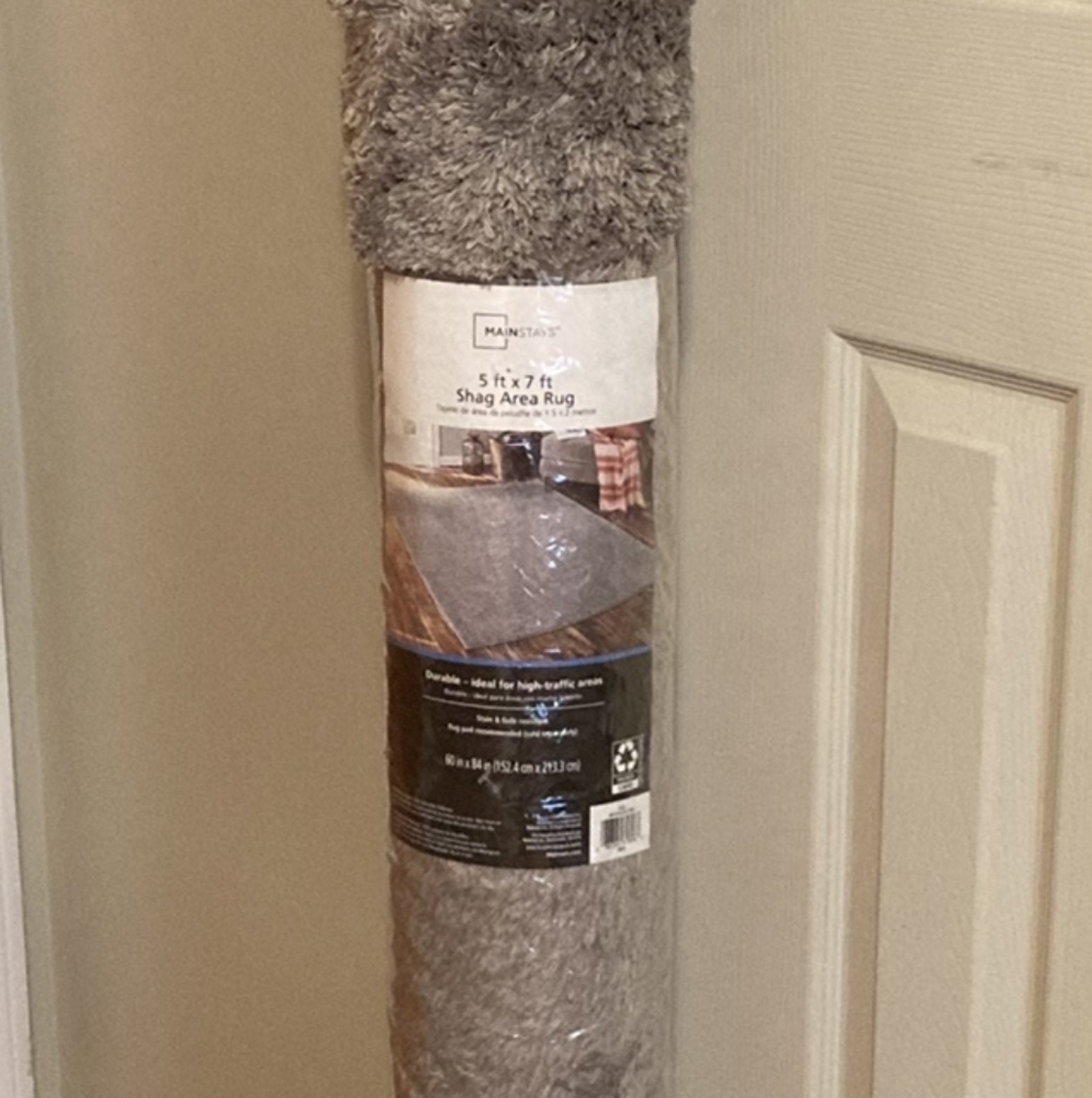 Mainstays 5 ft x 7 ft Square Shag Area Rug